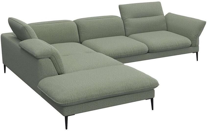 FLEXLUX Hoekbank Salino functie-sofa met ottomane relaxsofa hoekbank Bank met arm- en hoofdeinde verstellingen koudschuim & staalgolven