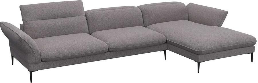 FLEXLUX Hoekbank Salino functionele bank met recamiere relaxbank hoekbank Bank met arm- en hoofdeinde verstellingen koudschuim & staalgolven - Foto 4