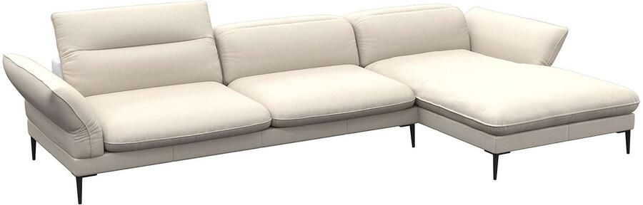 FLEXLUX Hoekbank Salino functionele bank met recamiere relaxbank hoekbank Bank met arm- en hoofdeinde verstellingen koudschuim & staalgolven - Foto 4