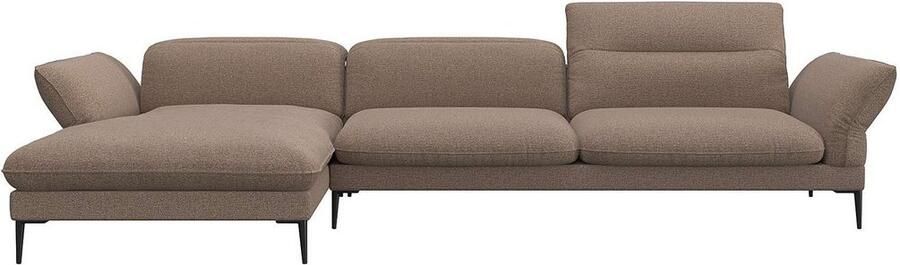 FLEXLUX Hoekbank Salino functionele bank met recamiere relaxbank hoekbank Bank met arm- en hoofdeinde verstellingen koudschuim & staalgolven - Foto 3