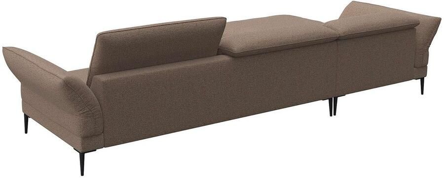 FLEXLUX Hoekbank Salino functionele bank met recamiere relaxbank hoekbank Bank met arm- en hoofdeinde verstellingen koudschuim & staalgolven - Foto 2