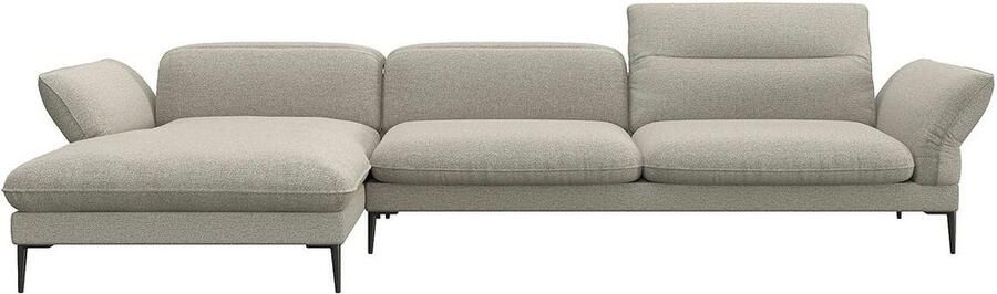 FLEXLUX Hoekbank Salino functionele bank met recamiere relaxbank hoekbank Bank met arm- en hoofdeinde verstellingen koudschuim & staalgolven - Foto 3