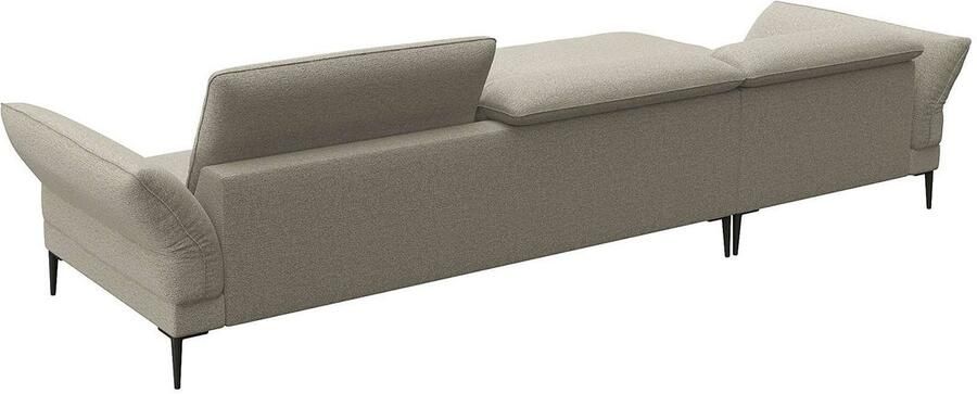 FLEXLUX Hoekbank Salino functionele bank met recamiere relaxbank hoekbank Bank met arm- en hoofdeinde verstellingen koudschuim & staalgolven - Foto 2