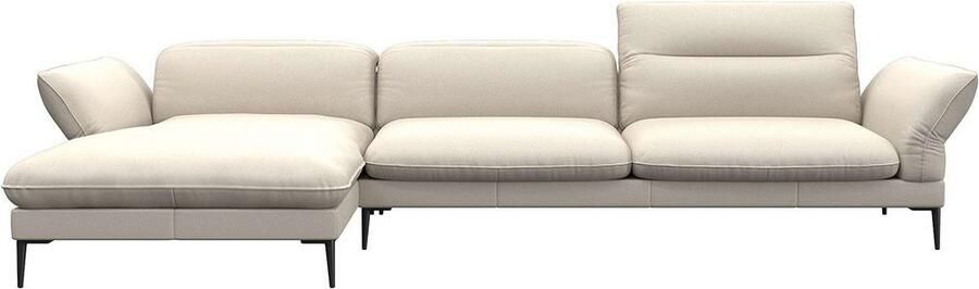 FLEXLUX Hoekbank Salino functionele bank met recamiere relaxbank hoekbank Bank met arm- en hoofdeinde verstellingen koudschuim & staalgolven - Foto 3