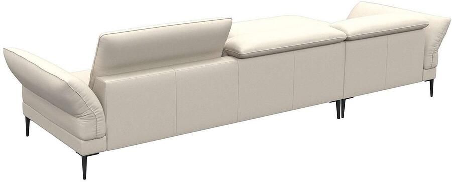 FLEXLUX Hoekbank Salino functionele bank met recamiere relaxbank hoekbank Bank met arm- en hoofdeinde verstellingen koudschuim & staalgolven - Foto 2