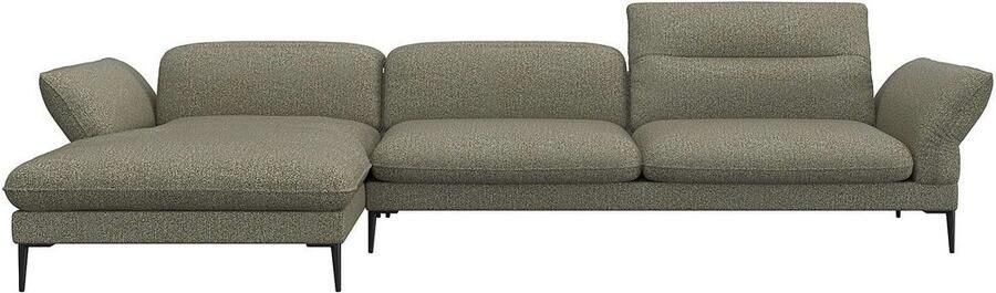 FLEXLUX Hoekbank Salino functionele bank met recamiere relaxbank hoekbank Bank met arm- en hoofdeinde verstellingen koudschuim & staalgolven - Foto 3