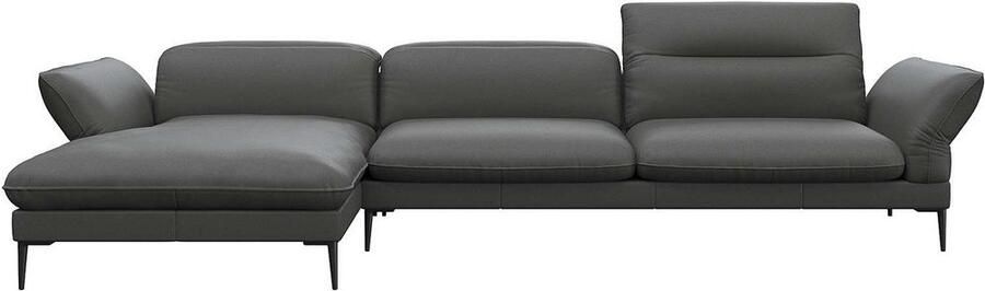 FLEXLUX Hoekbank Salino functionele bank met recamiere relaxbank hoekbank Bank met arm- en hoofdeinde verstellingen koudschuim & staalgolven - Foto 3