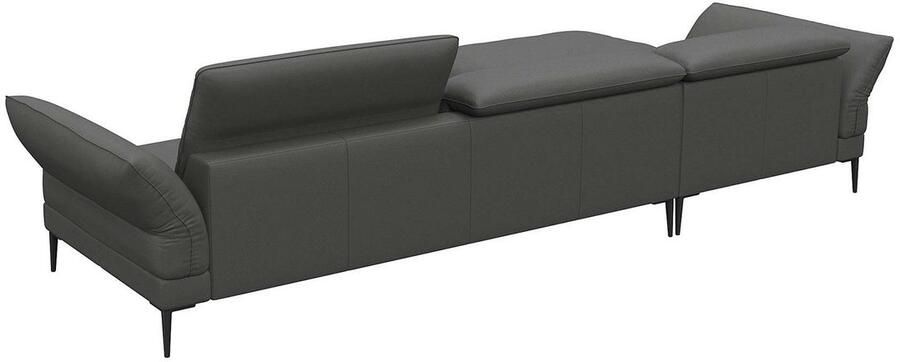 FLEXLUX Hoekbank Salino functionele bank met recamiere relaxbank hoekbank Bank met arm- en hoofdeinde verstellingen koudschuim & staalgolven - Foto 2