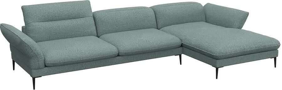 FLEXLUX Hoekbank Salino functionele bank met recamiere relaxbank hoekbank Bank met arm- en hoofdeinde verstellingen koudschuim & staalgolven - Foto 4