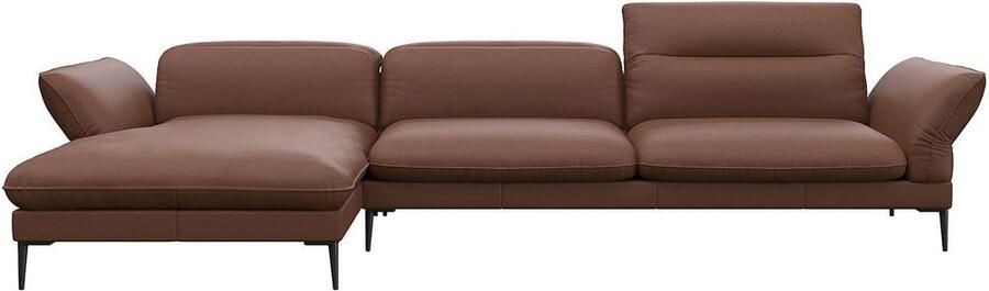 FLEXLUX Hoekbank Salino functionele bank met recamiere relaxbank hoekbank Bank met arm- en hoofdeinde verstellingen koudschuim & staalgolven - Foto 3