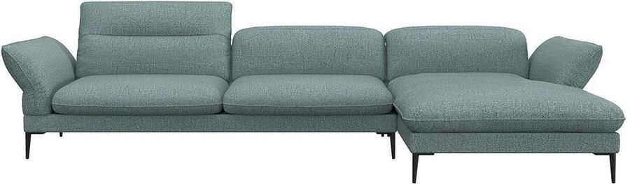 FLEXLUX Hoekbank Salino functionele bank met recamiere relaxbank hoekbank Bank met arm- en hoofdeinde verstellingen koudschuim & staalgolven - Foto 3