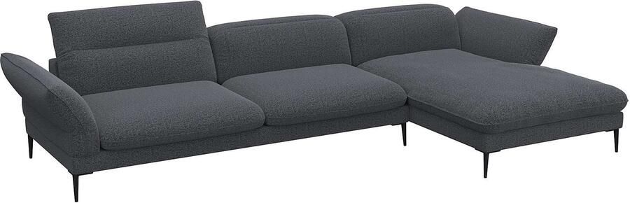 FLEXLUX Hoekbank Salino functionele bank met recamiere relaxbank hoekbank Bank met arm- en hoofdeinde verstellingen koudschuim & staalgolven - Foto 4