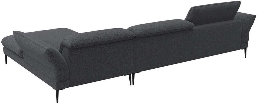 FLEXLUX Hoekbank Salino functionele bank met recamiere relaxbank hoekbank Bank met arm- en hoofdeinde verstellingen koudschuim & staalgolven