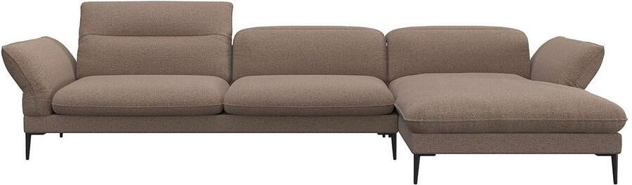 FLEXLUX Hoekbank Salino functionele bank met recamiere relaxbank hoekbank Bank met arm- en hoofdeinde verstellingen koudschuim & staalgolven - Foto 3