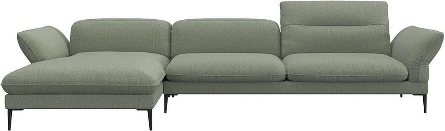 FLEXLUX Hoekbank Salino functionele bank met recamiere relaxbank hoekbank Bank met arm- en hoofdeinde verstellingen koudschuim & staalgolven - Foto 3