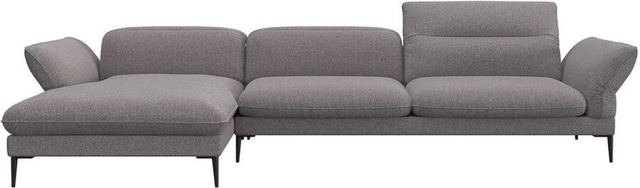 FLEXLUX Hoekbank Salino functionele bank met recamiere relaxbank hoekbank Bank met arm- en hoofdeinde verstellingen koudschuim & staalgolven - Foto 3