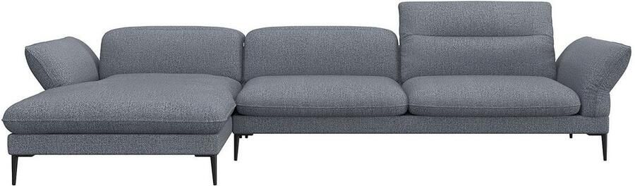 FLEXLUX Hoekbank Salino functionele bank met recamiere relaxbank hoekbank Bank met arm- en hoofdeinde verstellingen koudschuim & staalgolven - Foto 3