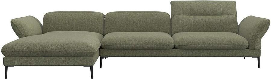 FLEXLUX Hoekbank Salino functionele bank met recamiere relaxbank hoekbank Bank met arm- en hoofdeinde verstellingen koudschuim & staalgolven - Foto 3