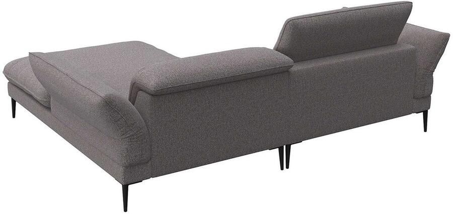 FLEXLUX Hoekbank Salino functionele bank met recamiere relaxbank hoekbank Bank met arm- en hoofdeinde verstellingen koudschuim & staalgolven