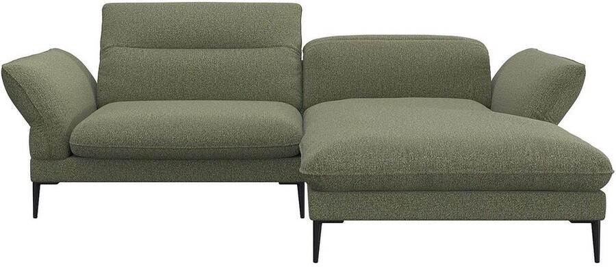 FLEXLUX Hoekbank Salino functionele bank met recamiere relaxbank hoekbank Bank met arm- en hoofdeinde verstellingen koudschuim & staalgolven - Foto 2