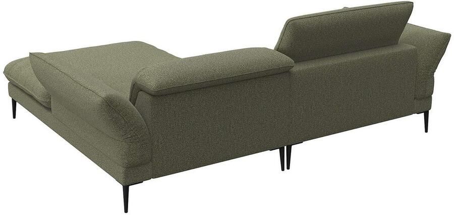 FLEXLUX Hoekbank Salino functionele bank met recamiere relaxbank hoekbank Bank met arm- en hoofdeinde verstellingen koudschuim & staalgolven