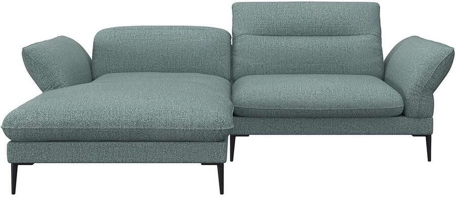 FLEXLUX Hoekbank Salino functionele bank met recamiere relaxbank hoekbank Bank met arm- en hoofdeinde verstellingen koudschuim & staalgolven - Foto 2