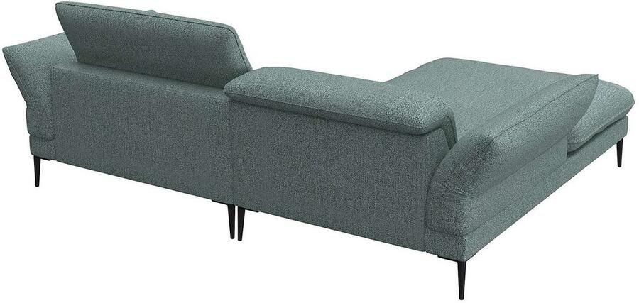 FLEXLUX Hoekbank Salino functionele bank met recamiere relaxbank hoekbank Bank met arm- en hoofdeinde verstellingen koudschuim & staalgolven