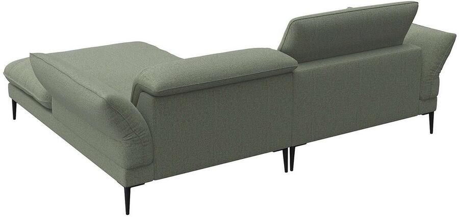 FLEXLUX Hoekbank Salino functionele bank met recamiere relaxbank hoekbank Bank met arm- en hoofdeinde verstellingen koudschuim & staalgolven