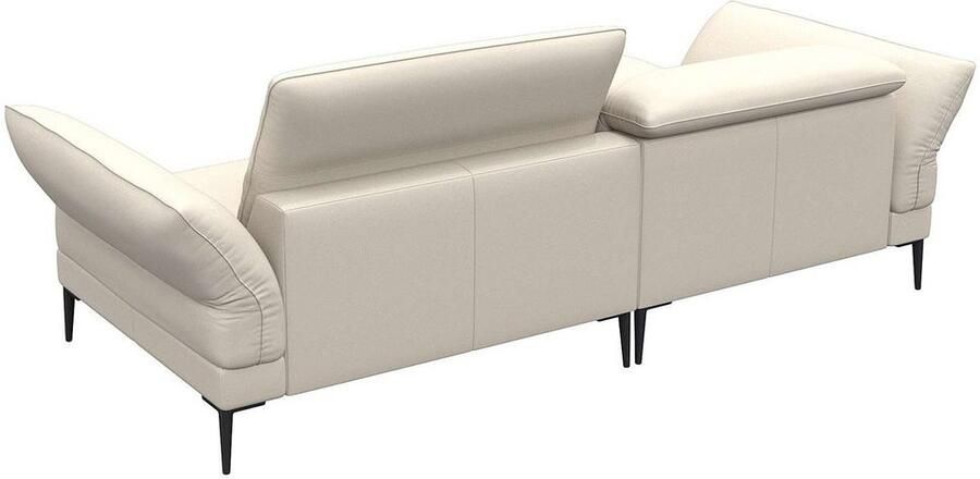 FLEXLUX Hoekbank Salino functionele bank met recamiere relaxbank hoekbank Bank met arm- en hoofdeinde verstellingen koudschuim & staalgolven