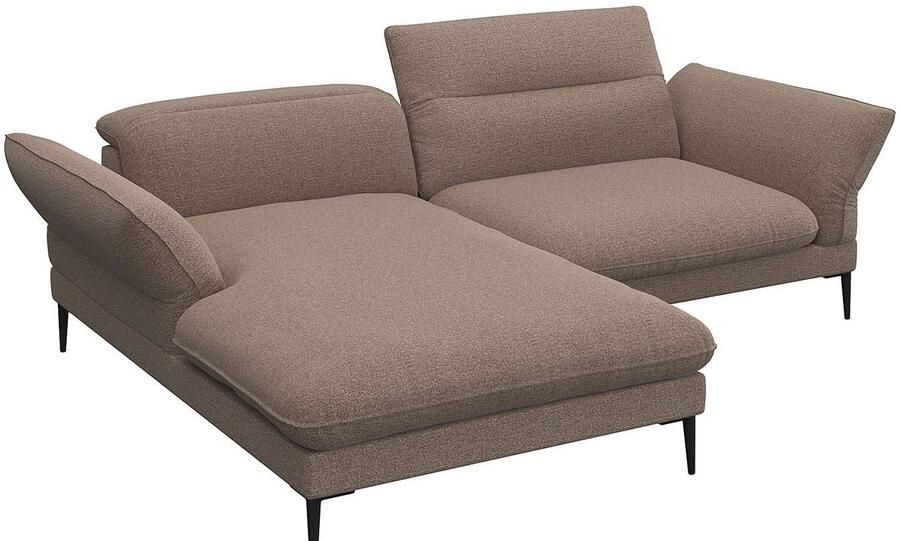 FLEXLUX Hoekbank Salino functionele bank met recamiere relaxbank hoekbank Bank met arm- en hoofdeinde verstellingen koudschuim & staalgolven - Foto 4