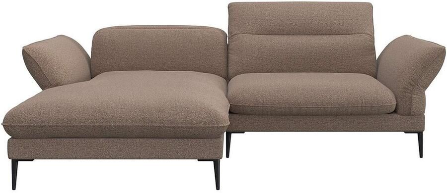 FLEXLUX Hoekbank Salino functionele bank met recamiere relaxbank hoekbank Bank met arm- en hoofdeinde verstellingen koudschuim & staalgolven - Foto 3