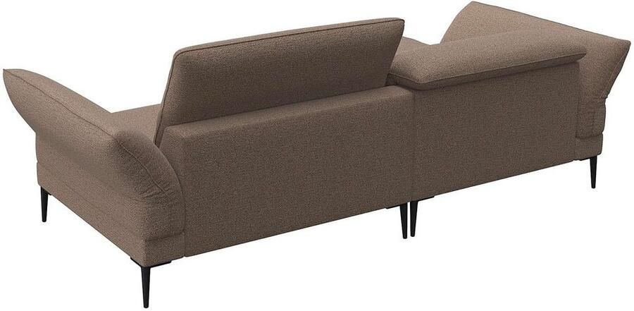 FLEXLUX Hoekbank Salino functionele bank met recamiere relaxbank hoekbank Bank met arm- en hoofdeinde verstellingen koudschuim & staalgolven - Foto 2