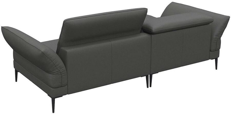 FLEXLUX Hoekbank Salino functionele bank met recamiere relaxbank hoekbank Bank met arm- en hoofdeinde verstellingen koudschuim & staalgolven