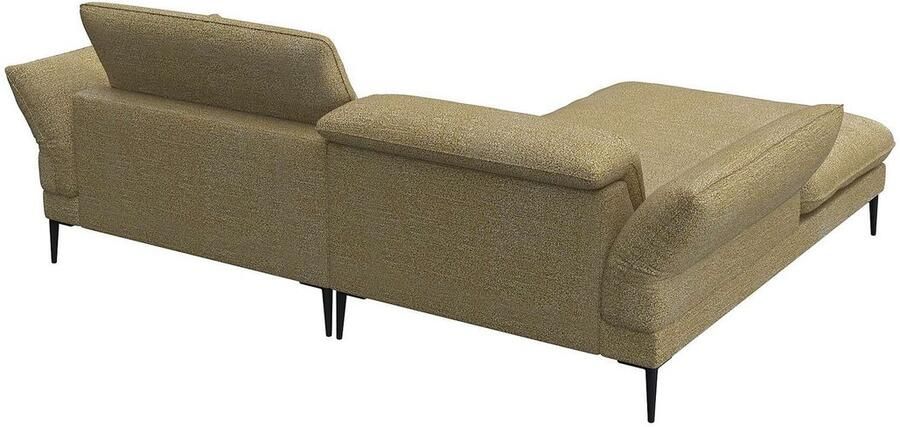 FLEXLUX Hoekbank Salino functionele bank met recamiere relaxbank hoekbank Bank met arm- en hoofdeinde verstellingen koudschuim & staalgolven