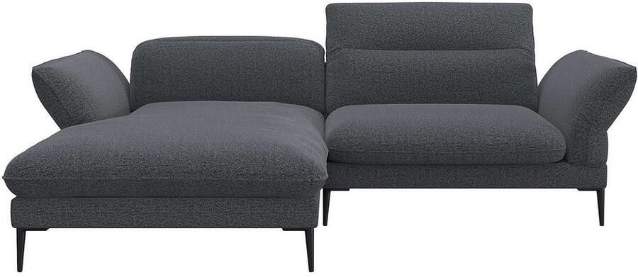 FLEXLUX Hoekbank Salino functionele bank met recamiere relaxbank hoekbank Bank met arm- en hoofdeinde verstellingen koudschuim & staalgolven - Foto 3