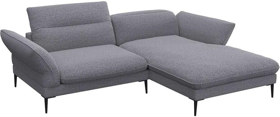 FLEXLUX Hoekbank Salino functionele bank met recamiere relaxbank hoekbank Bank met arm- en hoofdeinde verstellingen koudschuim & staalgolven - Foto 4