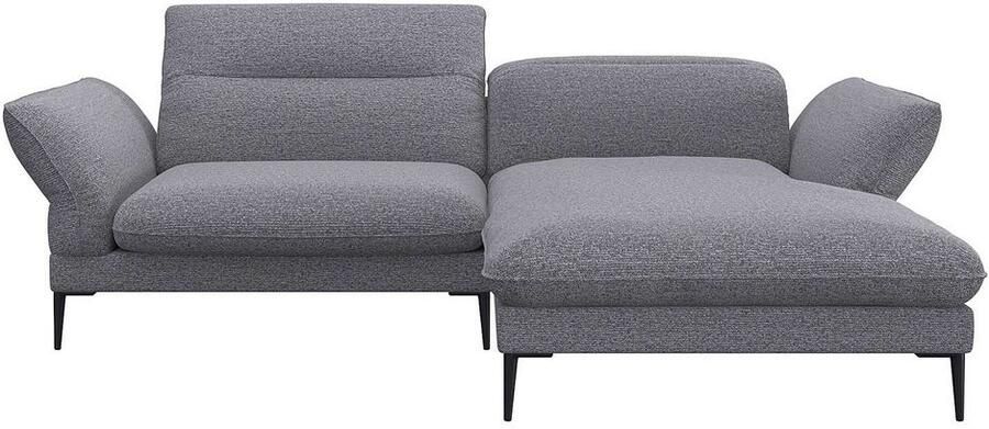 FLEXLUX Hoekbank Salino functionele bank met recamiere relaxbank hoekbank Bank met arm- en hoofdeinde verstellingen koudschuim & staalgolven - Foto 2