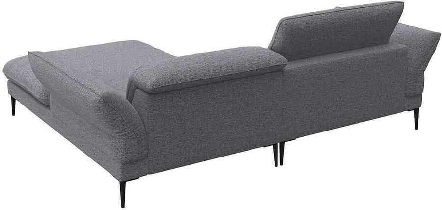 FLEXLUX Hoekbank Salino functionele bank met recamiere relaxbank hoekbank Bank met arm- en hoofdeinde verstellingen koudschuim & staalgolven