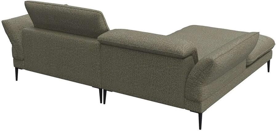 FLEXLUX Hoekbank Salino functionele bank met recamiere relaxbank hoekbank Bank met arm- en hoofdeinde verstellingen koudschuim & staalgolven