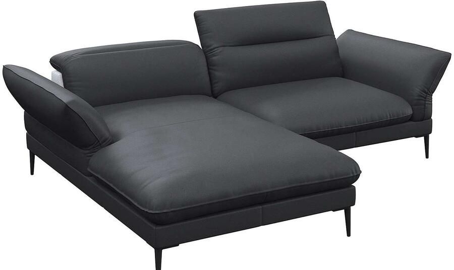 FLEXLUX Hoekbank Salino functionele bank met recamiere relaxbank hoekbank Bank met arm- en hoofdeinde verstellingen koudschuim & staalgolven - Foto 4