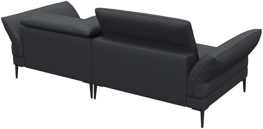 FLEXLUX Hoekbank Salino functionele bank met recamiere relaxbank hoekbank Bank met arm- en hoofdeinde verstellingen koudschuim & staalgolven