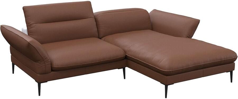 FLEXLUX Hoekbank Salino functionele bank met recamiere relaxbank hoekbank Bank met arm- en hoofdeinde verstellingen koudschuim & staalgolven - Foto 4