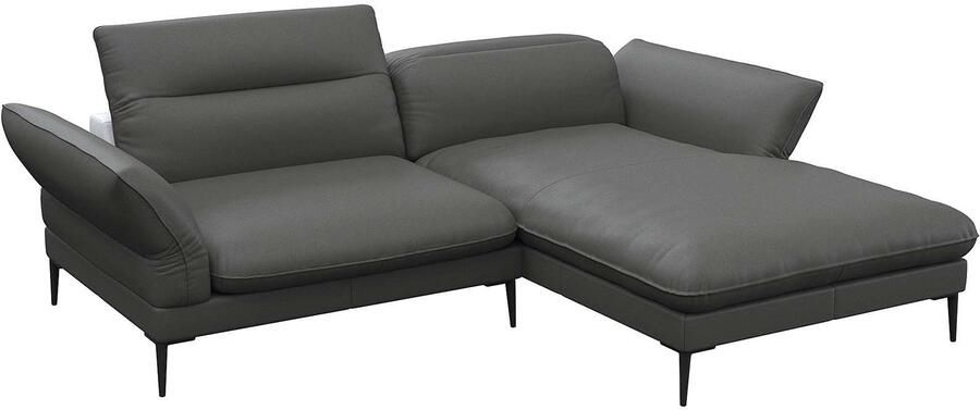 FLEXLUX Hoekbank Salino functionele bank met recamiere relaxbank hoekbank Bank met arm- en hoofdeinde verstellingen koudschuim & staalgolven - Foto 4