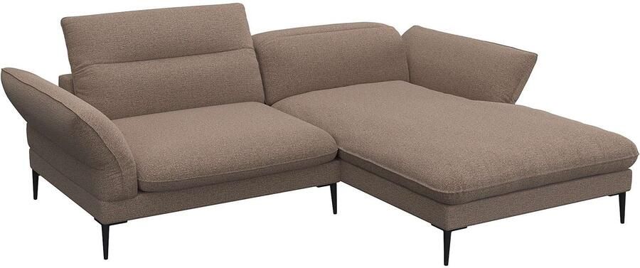 FLEXLUX Hoekbank Salino functionele bank met recamiere relaxbank hoekbank Bank met arm- en hoofdeinde verstellingen koudschuim & staalgolven - Foto 4