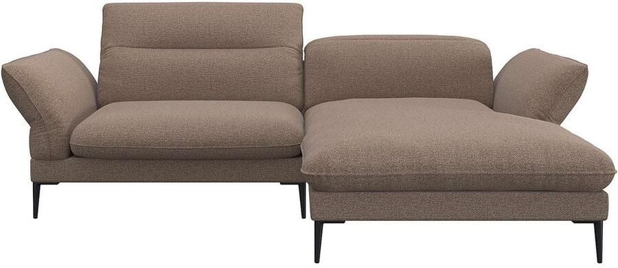 FLEXLUX Hoekbank Salino functionele bank met recamiere relaxbank hoekbank Bank met arm- en hoofdeinde verstellingen koudschuim & staalgolven - Foto 2