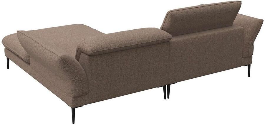 FLEXLUX Hoekbank Salino functionele bank met recamiere relaxbank hoekbank Bank met arm- en hoofdeinde verstellingen koudschuim & staalgolven