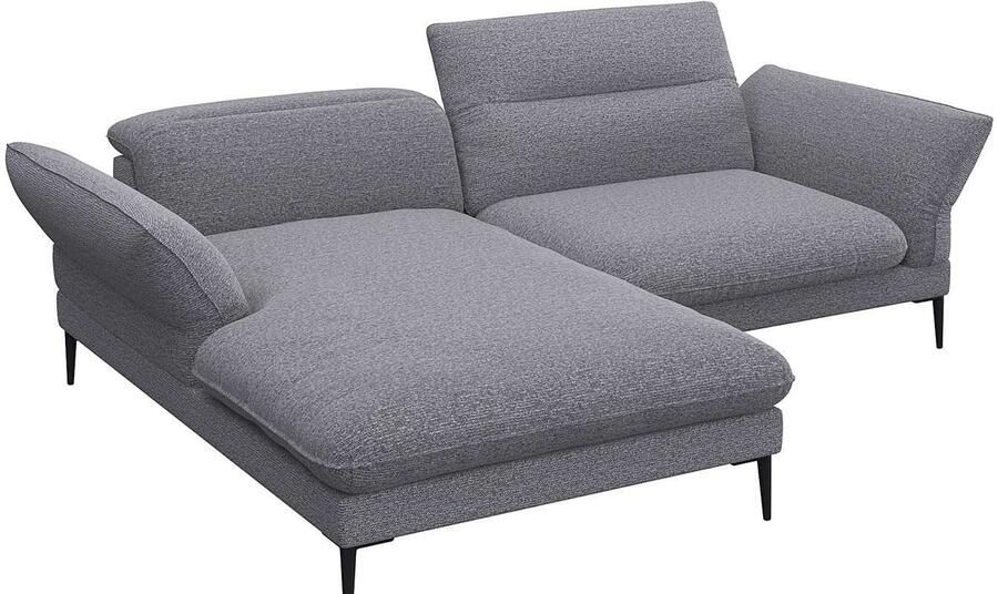 FLEXLUX Hoekbank Salino functionele bank met recamiere relaxbank hoekbank Bank met arm- en hoofdeinde verstellingen koudschuim & staalgolven - Foto 4