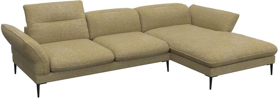 FLEXLUX Hoekbank Salino functionele bank met recamiere relaxbank hoekbank Bank met arm- en hoofdeinde verstellingen koudschuim & staalgolven - Foto 4