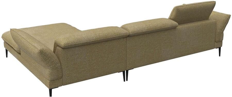 FLEXLUX Hoekbank Salino functionele bank met recamiere relaxbank hoekbank Bank met arm- en hoofdeinde verstellingen koudschuim & staalgolven