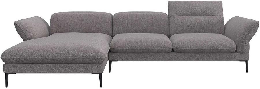 FLEXLUX Hoekbank Salino functionele bank met recamiere relaxbank hoekbank Bank met arm- en hoofdeinde verstellingen koudschuim & staalgolven - Foto 3